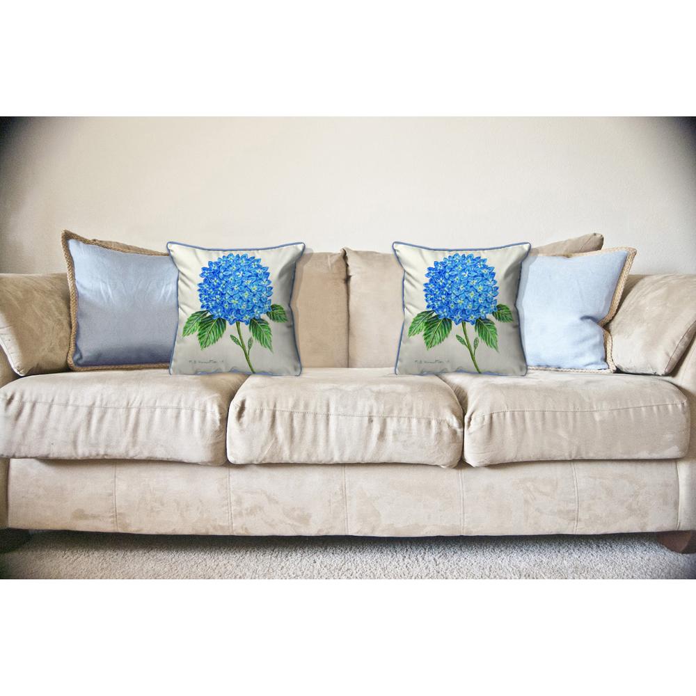 Dick's Hydrangea Large Indoor/Outdoor Pillow 18x18. Picture 3