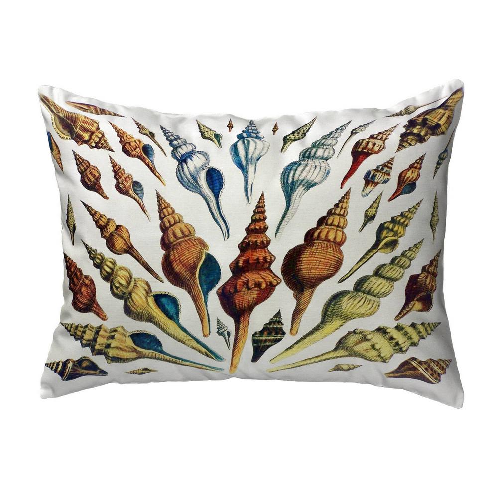 Multi Shells Antique Print Small Noncorded Pillow. Picture 1