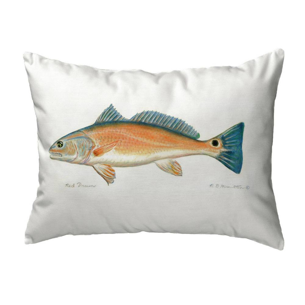 Red Drum Left Small Noncorded Pillow. Picture 1