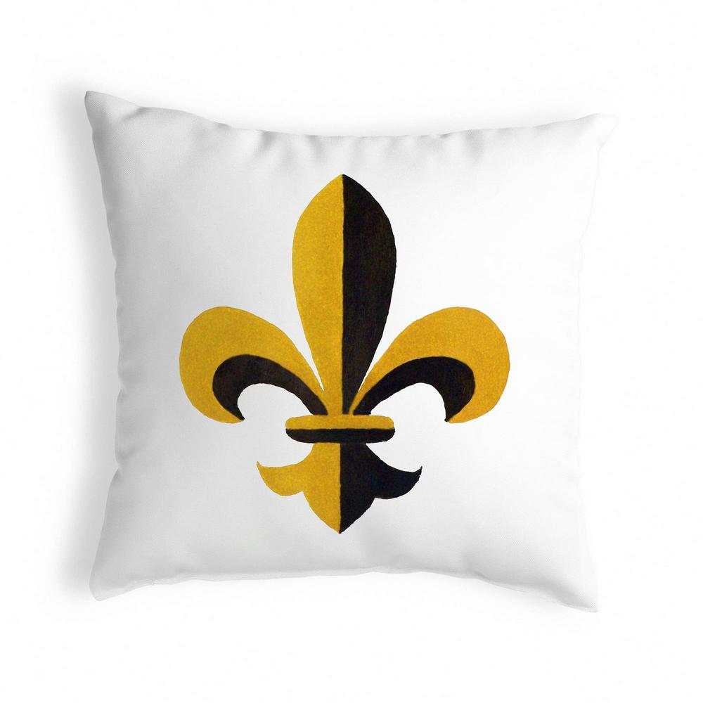 Fleur-de-lis Small No-Cord Pillow 12x12. Picture 1
