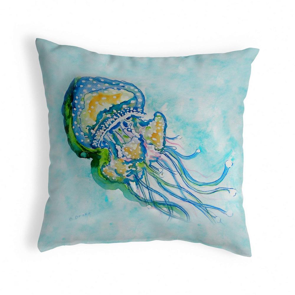Jelly Fish Small No-Cord Pillow 12x12. Picture 1