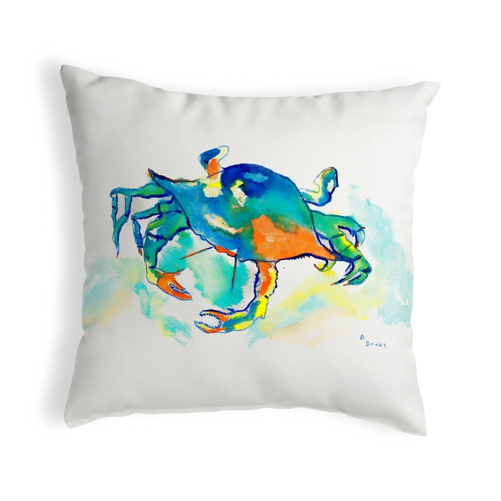 Orange Crab Small No-Cord Pillow 12x12. Picture 1