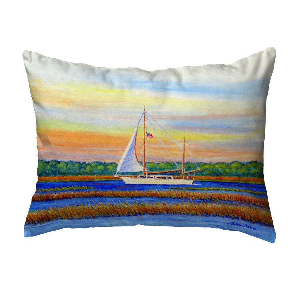 Marsh Sailing Noncorded Indoor/Outdoor Pillow 11x14. Picture 1