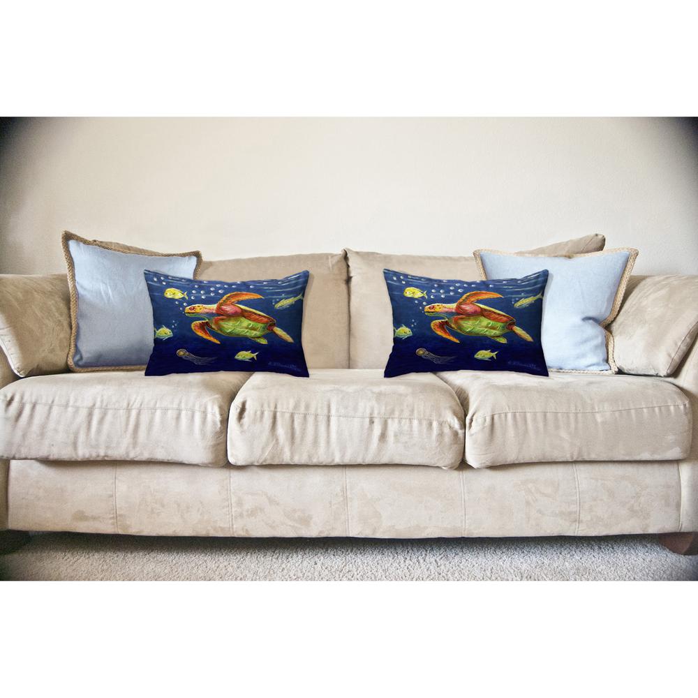 Dick's Sea Turtle 11x14 Small No Cord Pillow. Picture 2