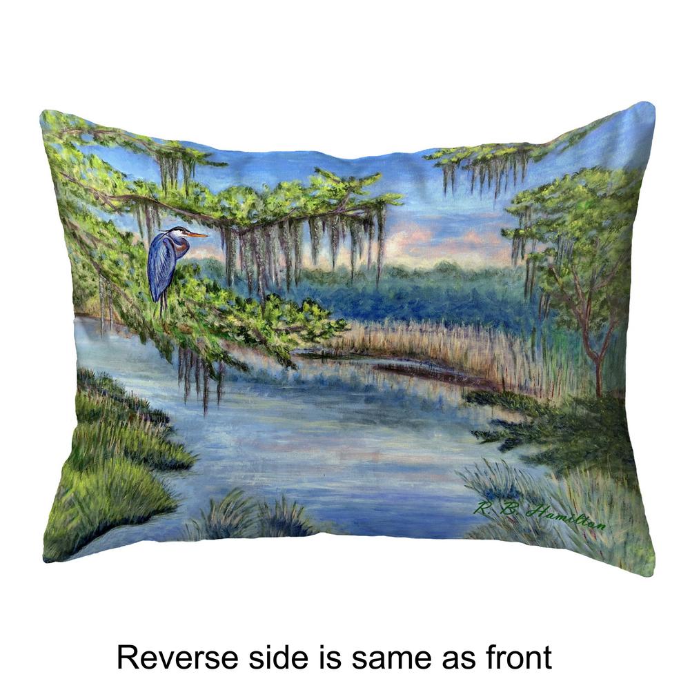 Marsh Morning Small Noncorded Pillow 11x14. Picture 2