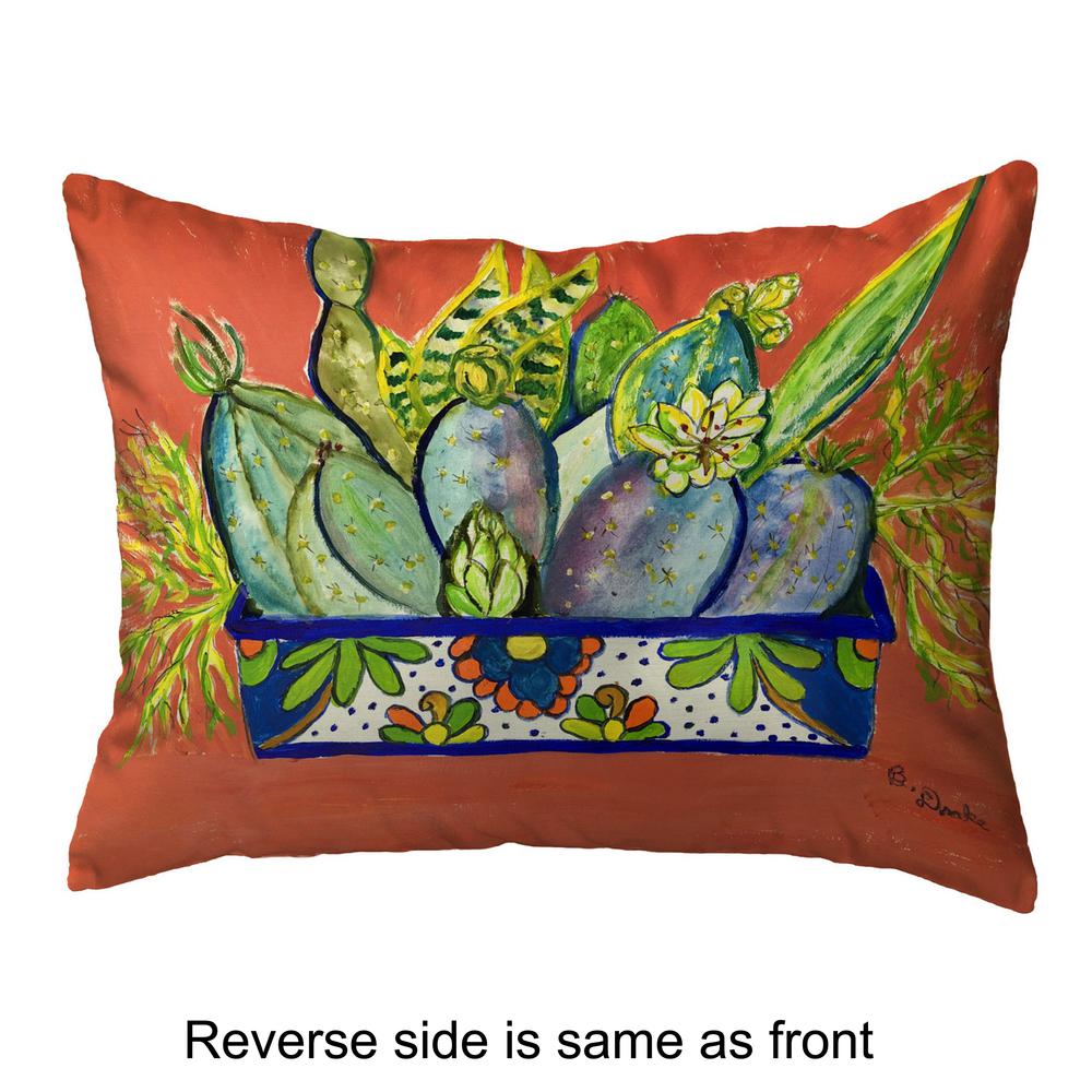 Cactus in Planter Small Noncorded Pillow 11x14. Picture 2