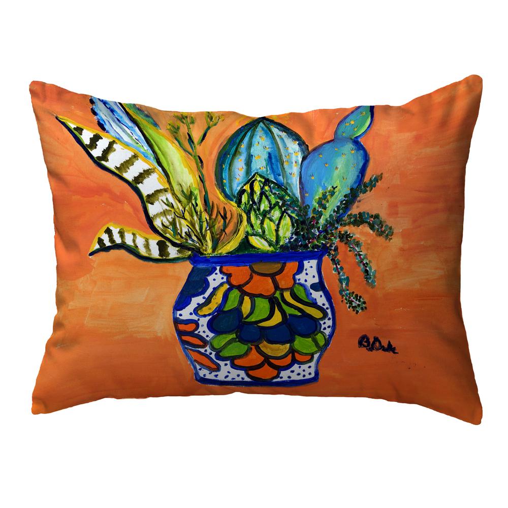 Cactus in Pot Small Noncorded Pillow 11x14. Picture 1