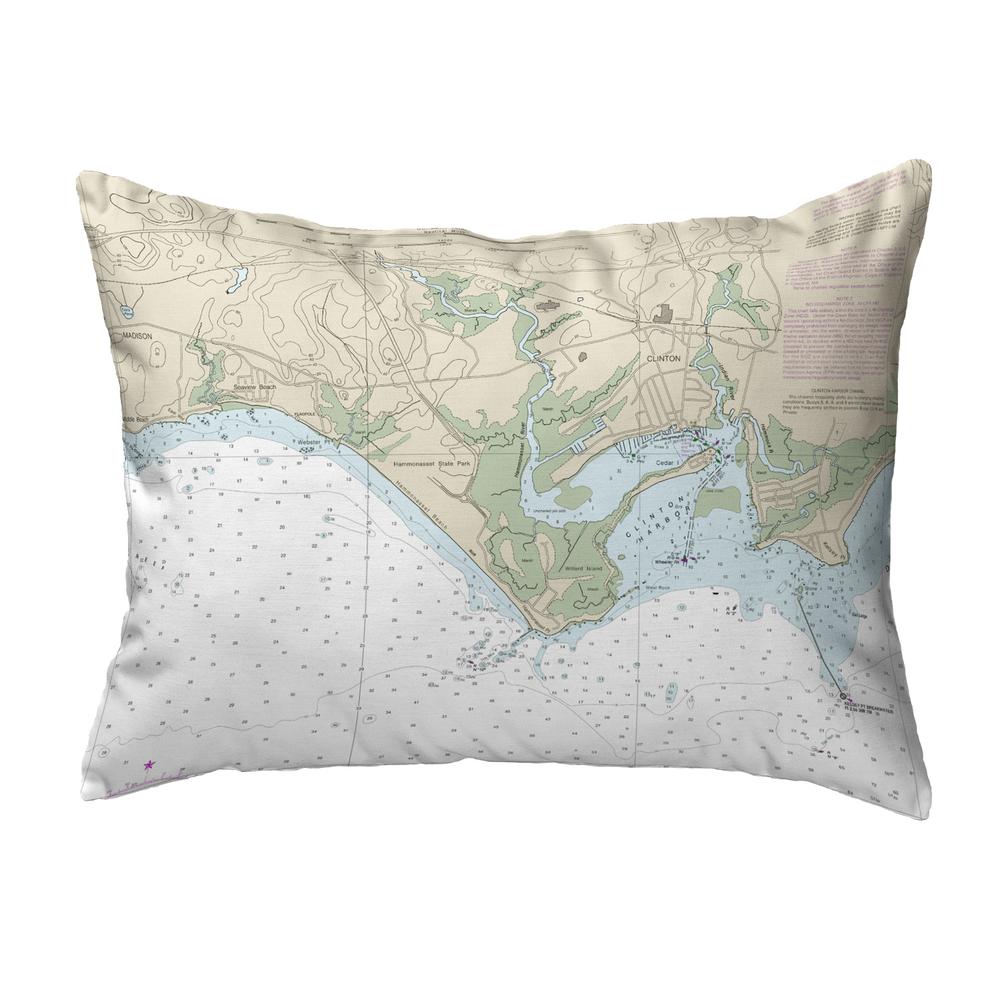Madison Reef to Kelsey Point, CT Nautical Map Noncorded Indoor/Outdoor Pillow 11x14. Picture 1