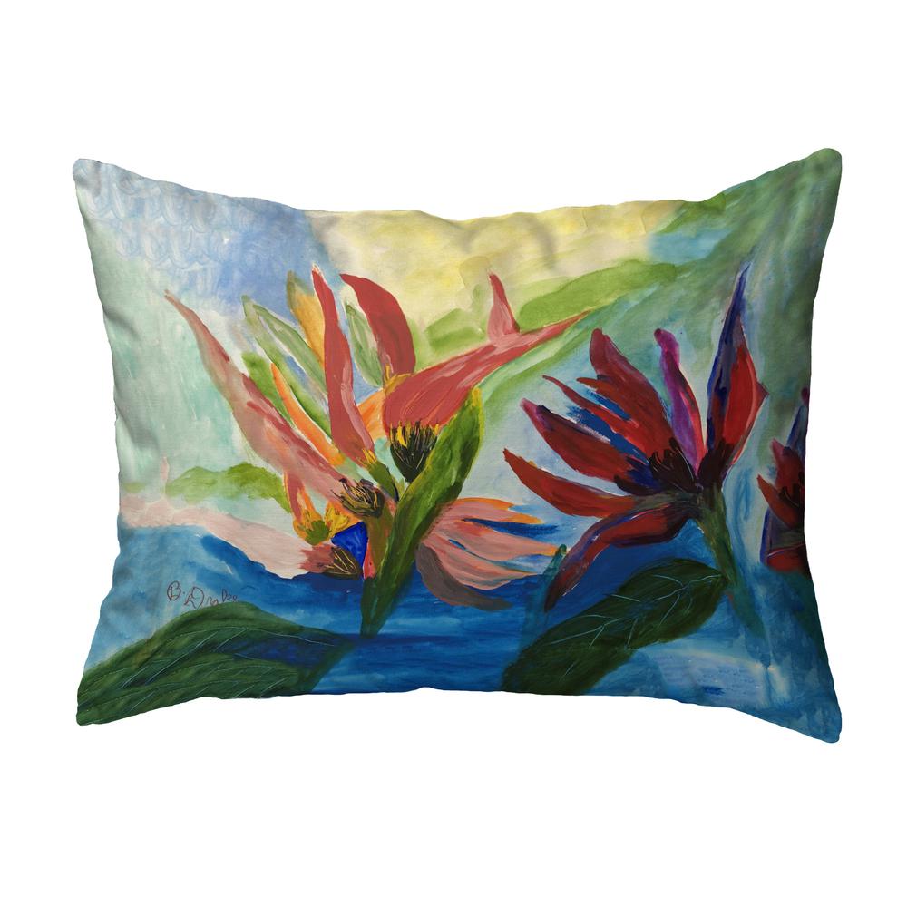 Flaming Flowers Small Noncorded Pillow 11x14. Picture 1