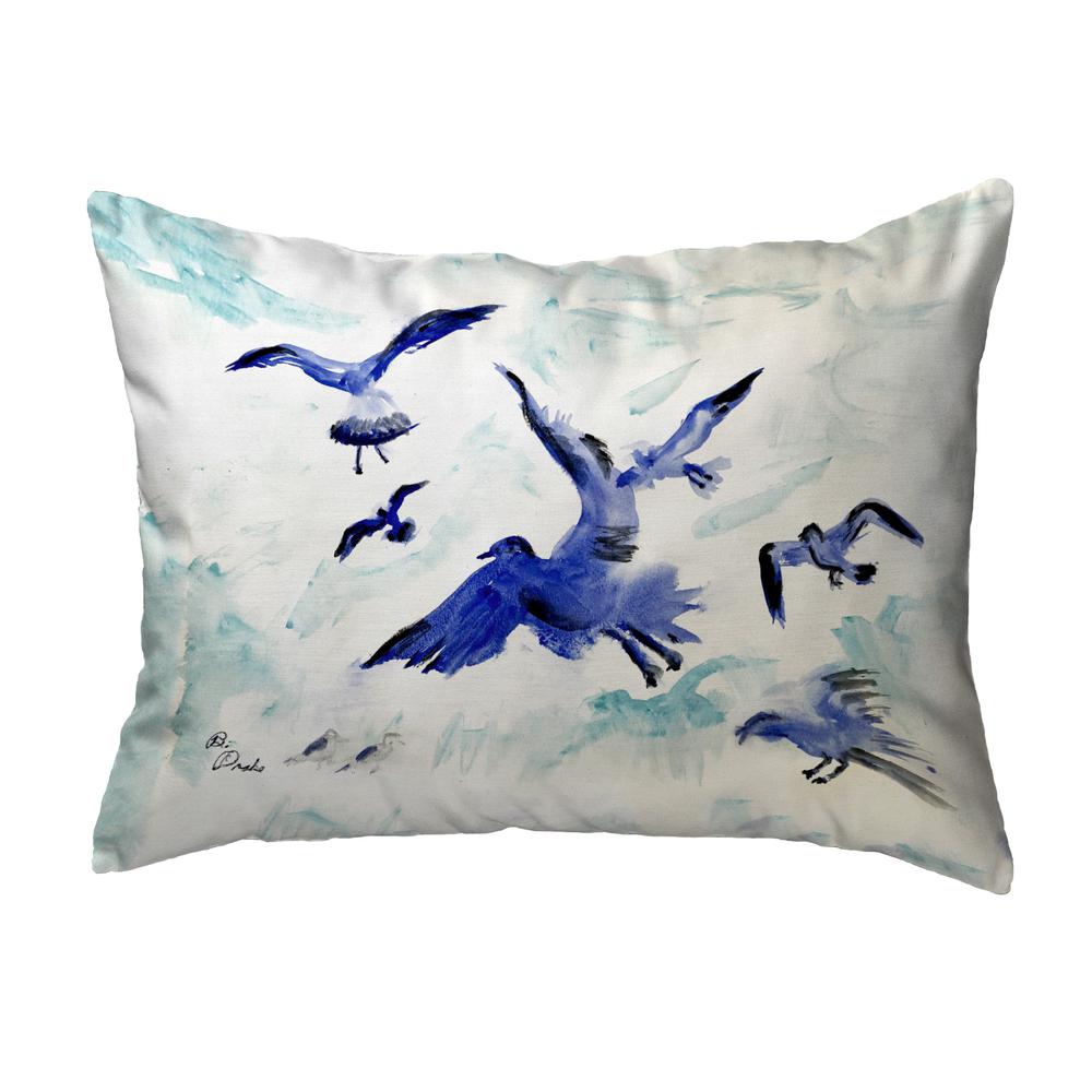 Flocking Gulls Small Noncorded Pillow 11x14. Picture 1