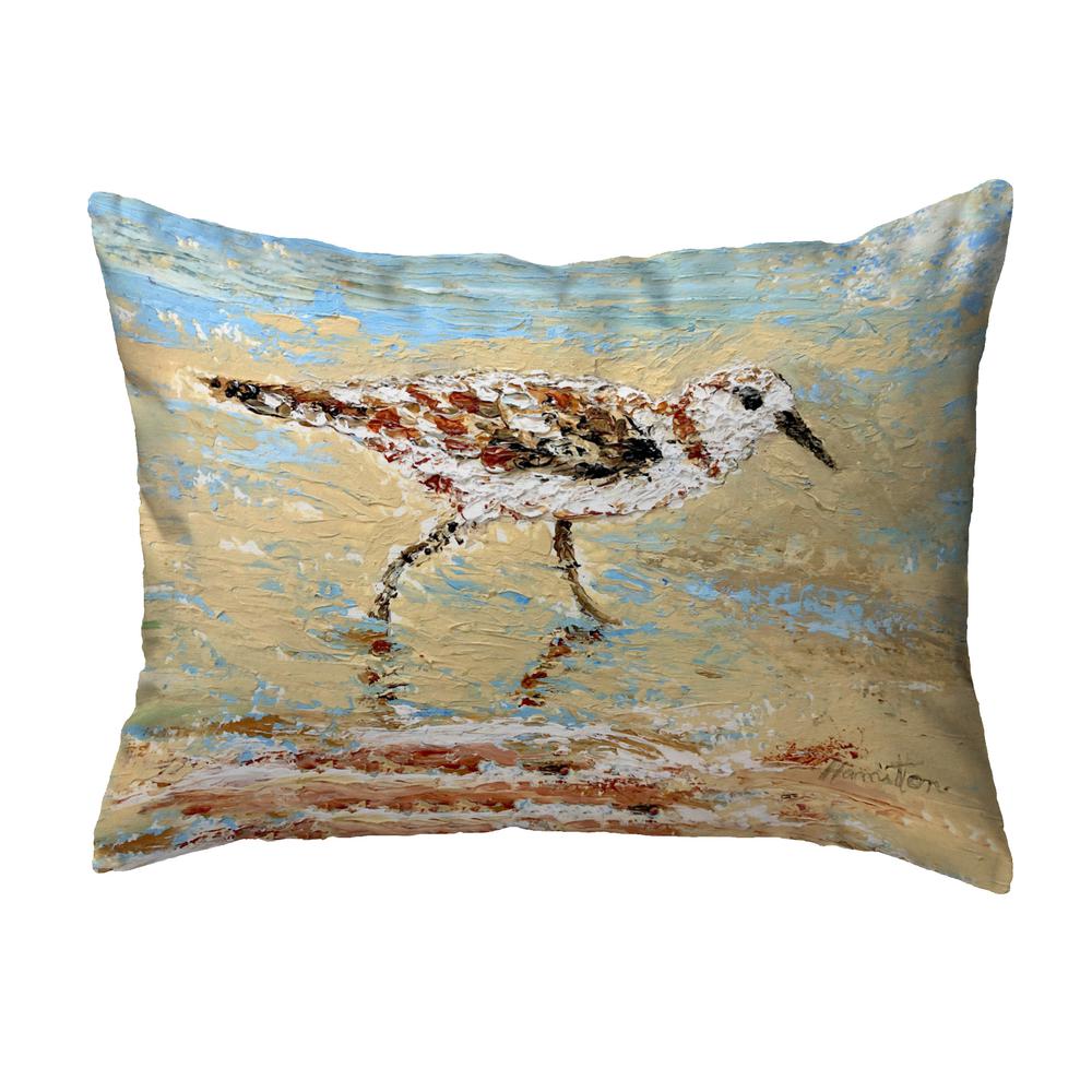 Lone Sandpiper Small Noncorded Pillow 11x14. Picture 1