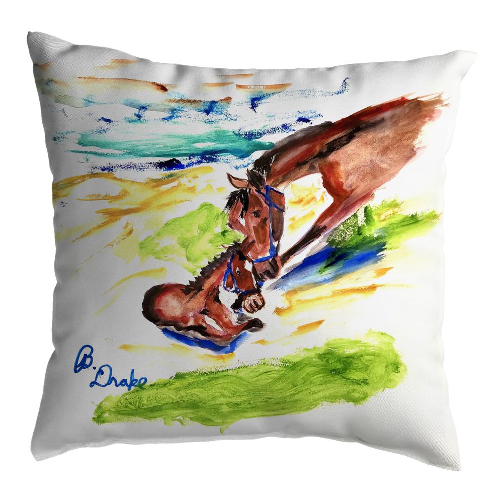 Mothering Horse Small Noncorded Pillow 12x12. Picture 1