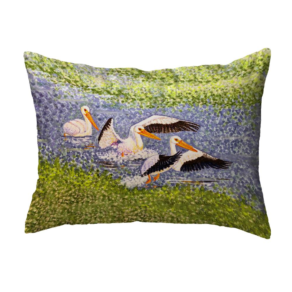 White Pelican Wings Small Noncorded Pillow 11x14. Picture 1