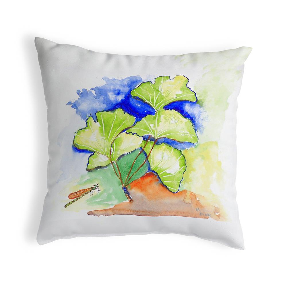 Ginko Leaves Small No-Cord Pillow 12x12. Picture 1