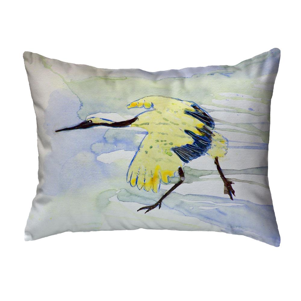 Yellow Crane Small No-Cord Pillow 11x14. Picture 1