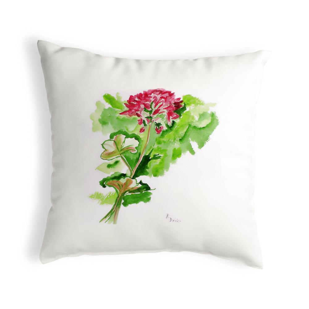 Geranium Small No-Cord Pillow 12x12. Picture 1