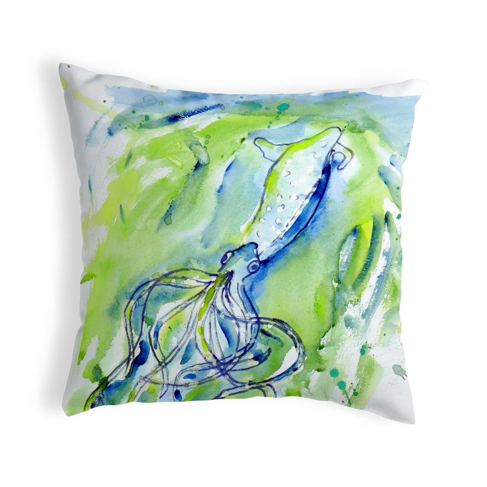 Calamari Small No-Cord Pillow 12x12. Picture 1