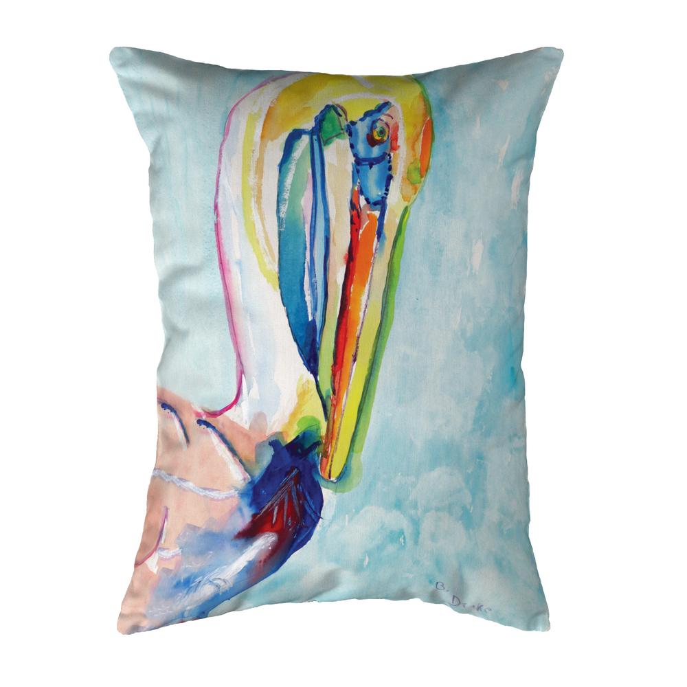 Pelican Head Small No-Cord Indoor/Outdoor Pillow 11x14. Picture 1