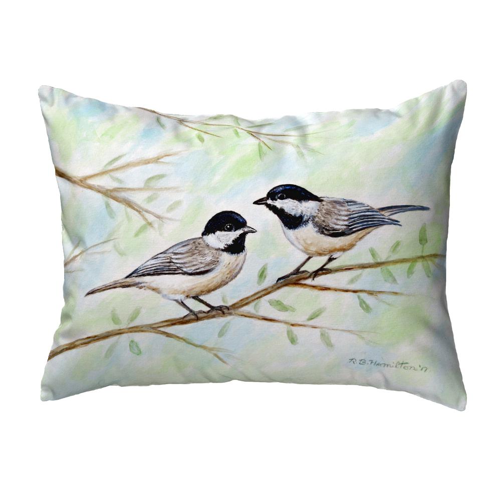 Dick's Chickadees Small No-Cord Pillow 11x14. Picture 1