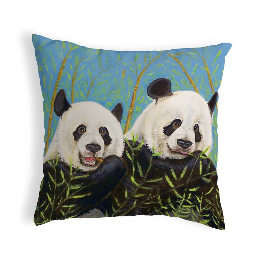 Pandas Small No-Cord Pillow 12x12. Picture 1