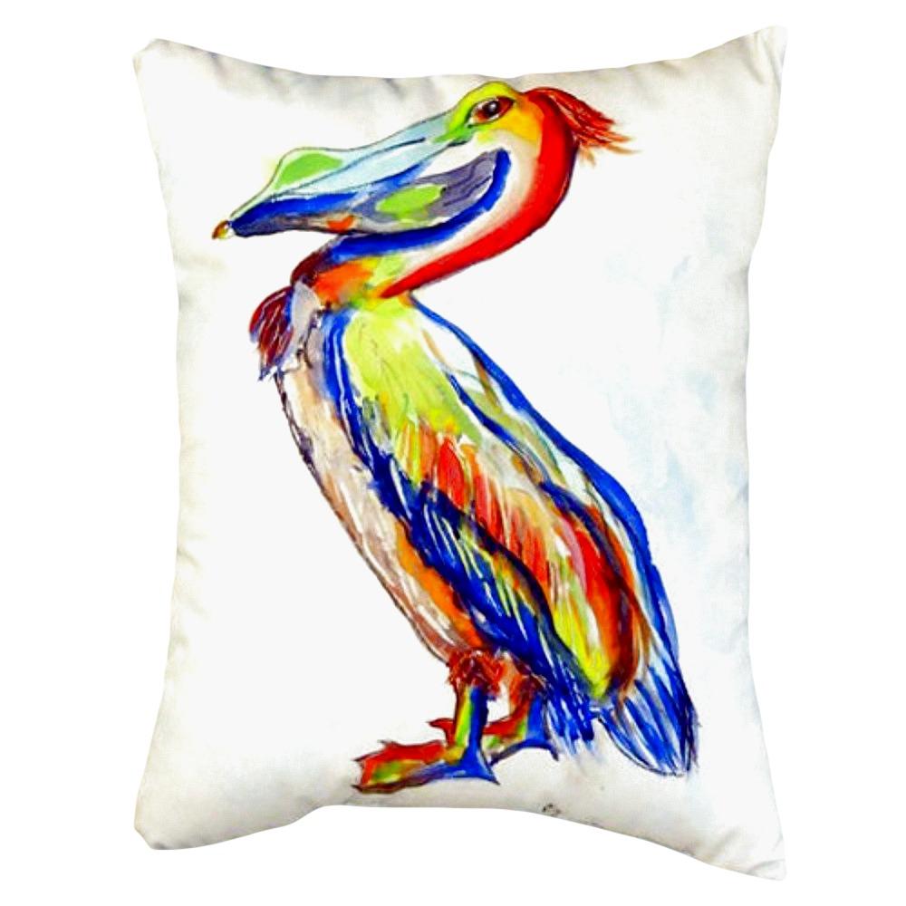 Sylvester Pelican Small No-Cord Pillow 11x14. Picture 1