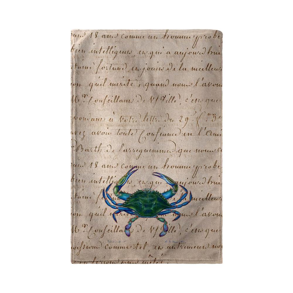 Male Blue Crab Kitchen Towel. Picture 1