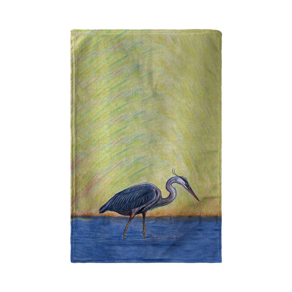Blue Heron Kitchen Towel. Picture 1