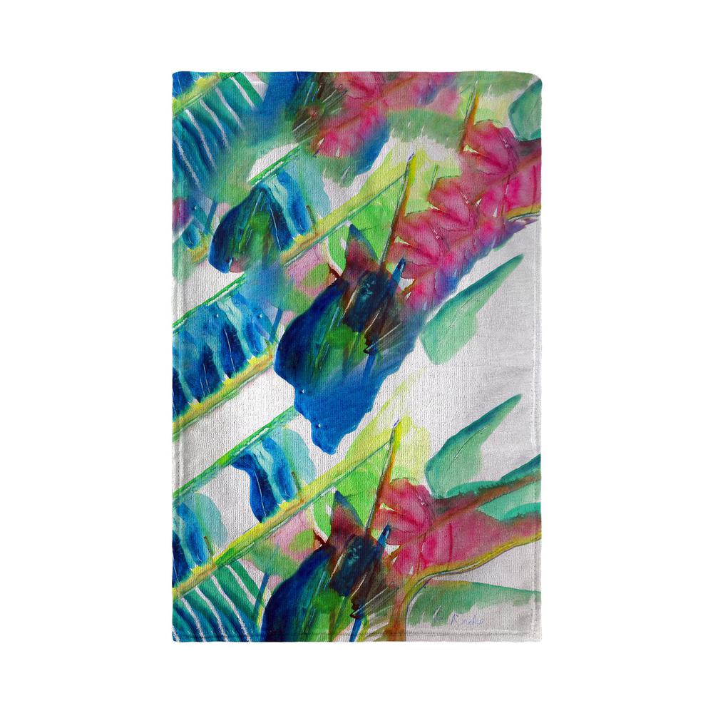 Pink Palms Kitchen Towel. Picture 2
