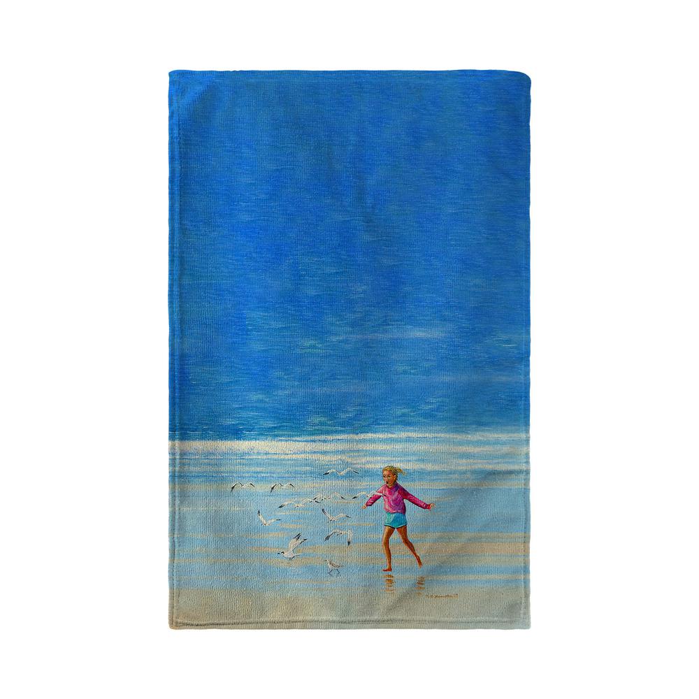 Chasing Gulls Kitchen Towel. Picture 2