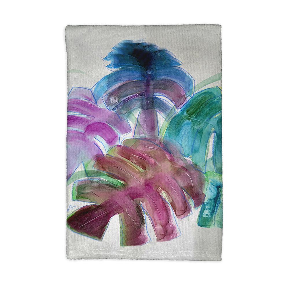 Monstera Leaves Kitchen Towel. Picture 1