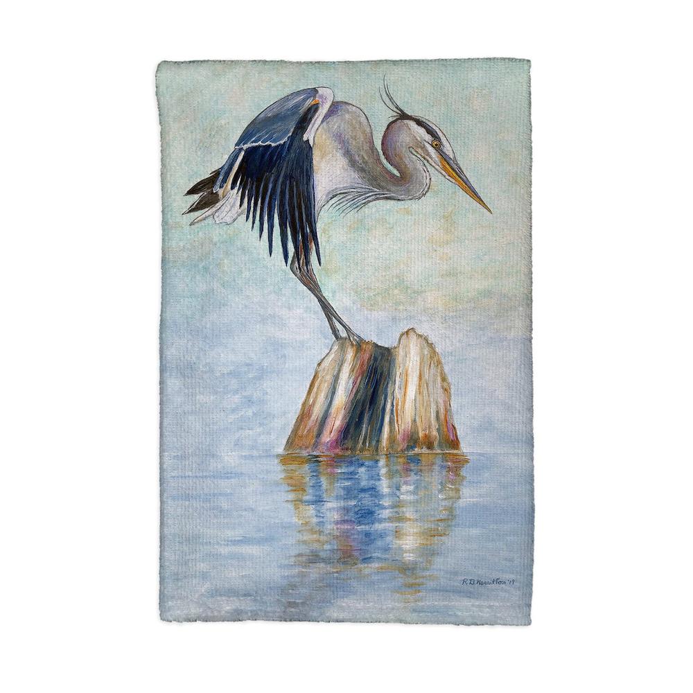 Balancing Heron Kitchen Towel. Picture 1