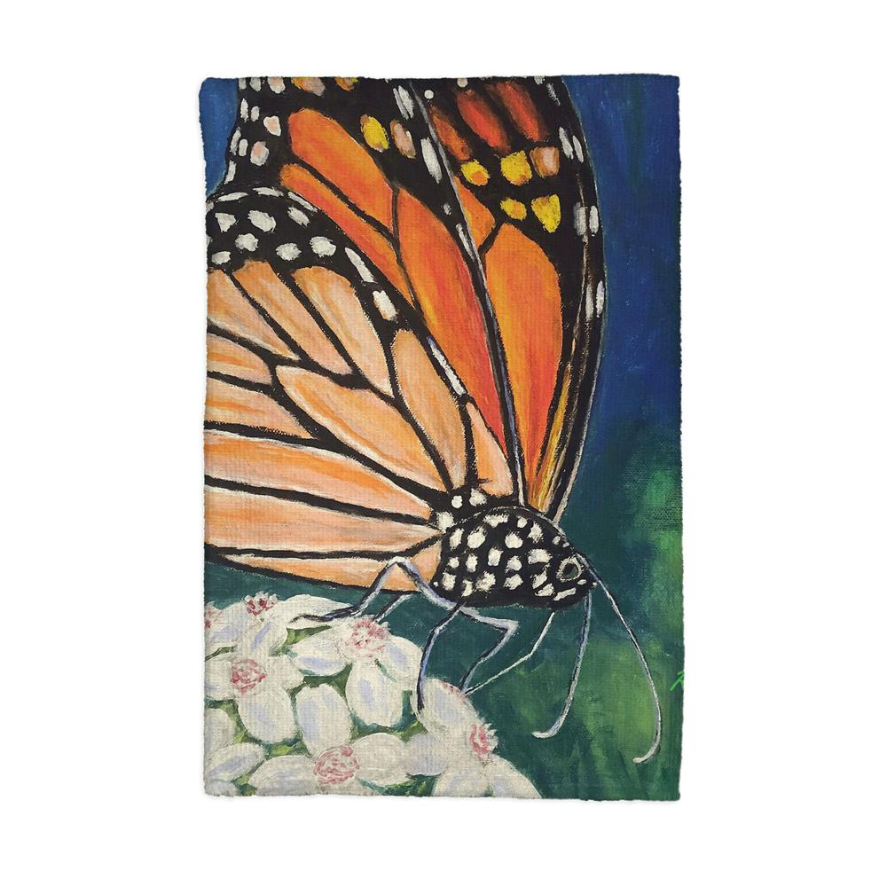 Monarch & Flower Kitchen Towel. Picture 1