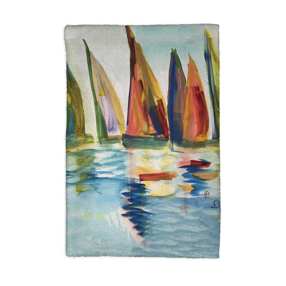 Multi Color Sails Kitchen Towel. Picture 1