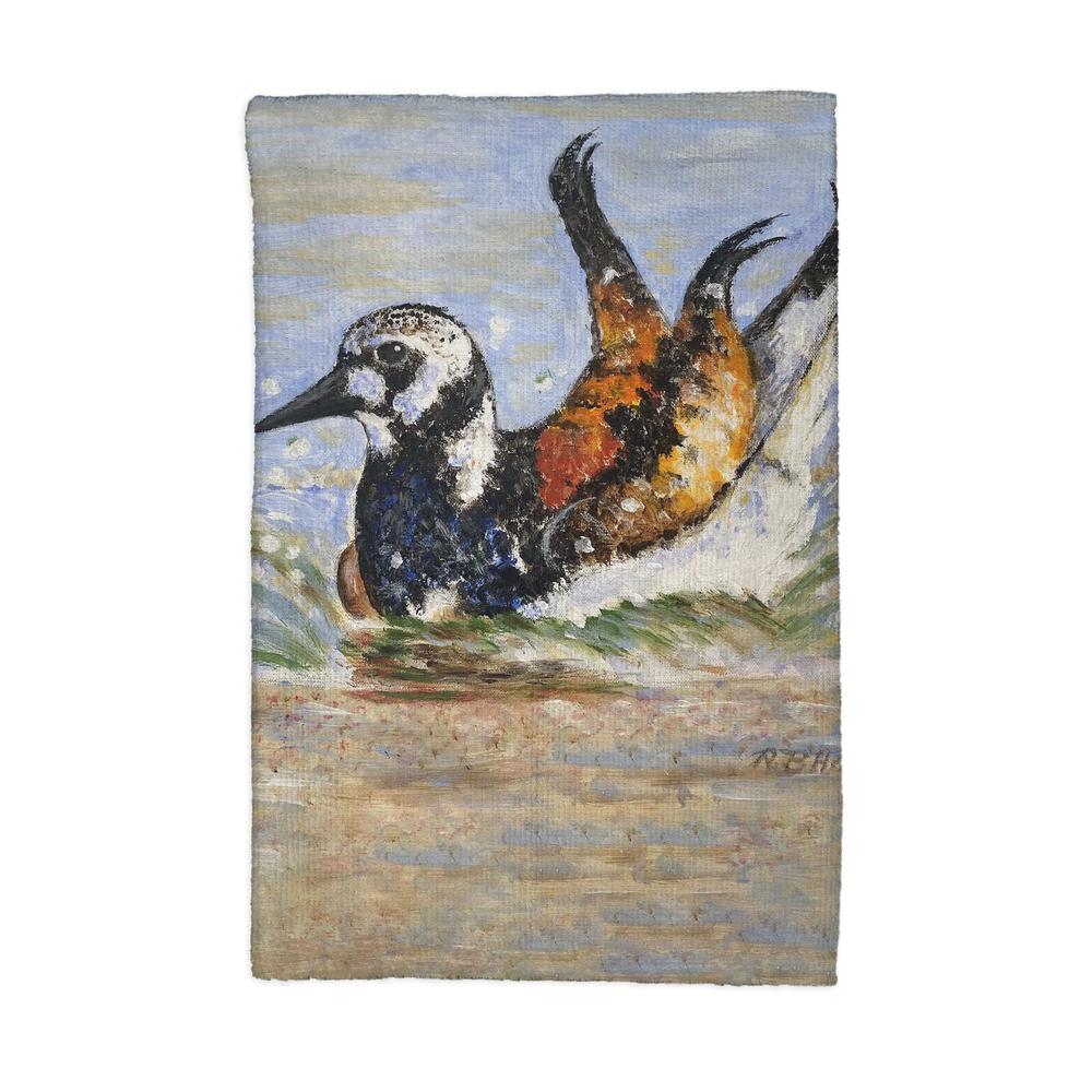 Beach Bird Bath Kitchen Towel. Picture 1