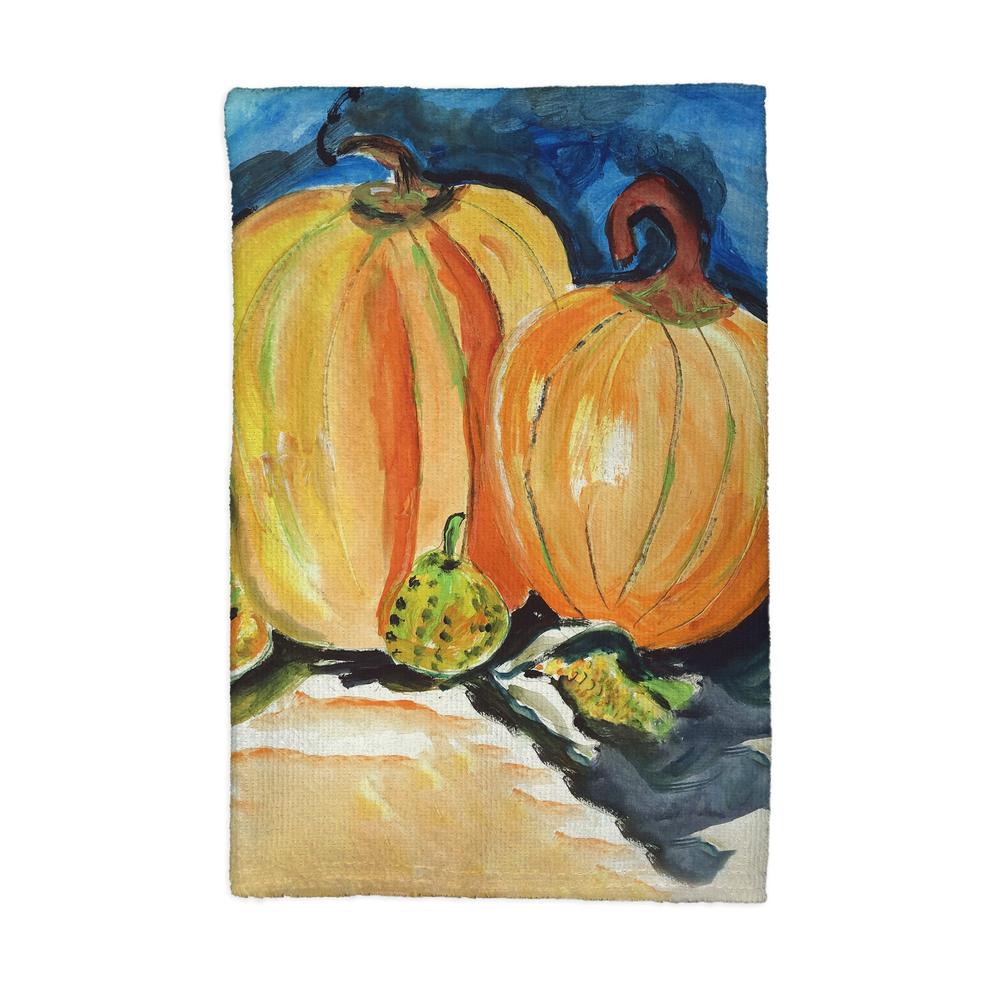 Two Pumpkins Kitchen Towel. Picture 1