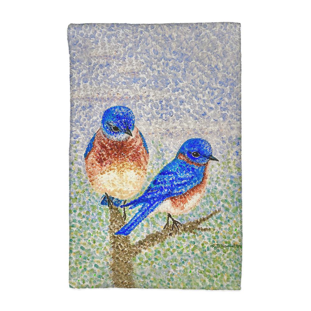 Two Blue Birds Kitchen Towel. Picture 1