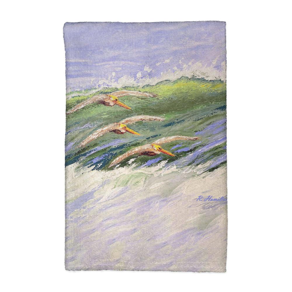 Pelicans Cruising Kitchen Towel. Picture 1