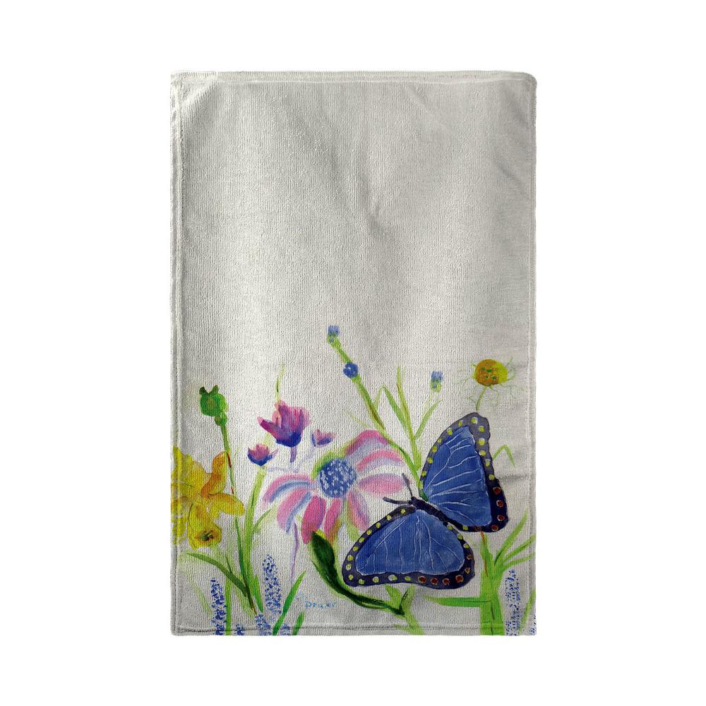 Betsy's Blue Morpho Kitchen Towel. Picture 1