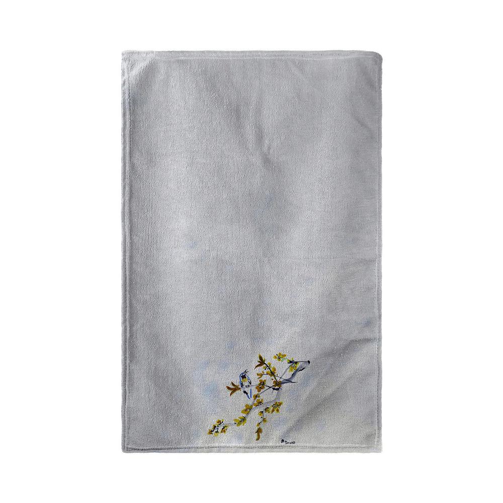 Forsythia & Bird Kitchen Towel. Picture 2
