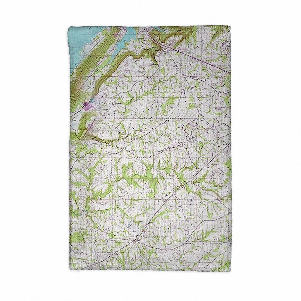 Lake Guntersville, AL Nautical Map Kitchen Towel. Picture 1