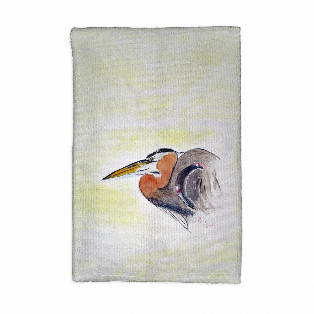 Heron Portrait Kitchen Towel. Picture 1
