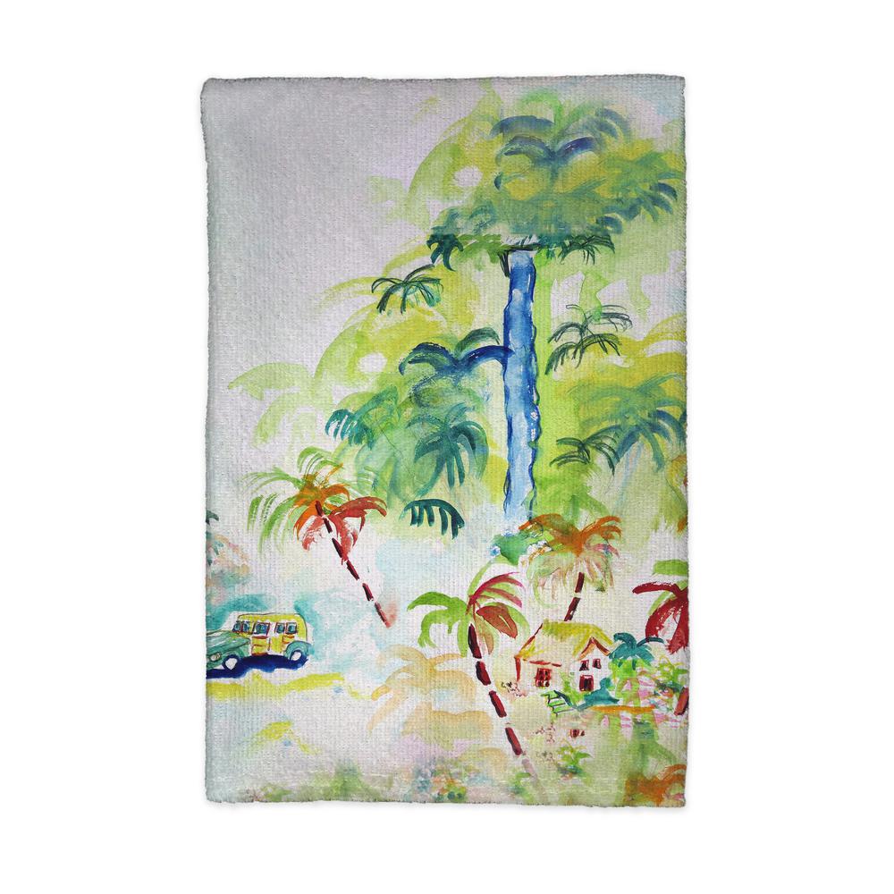 Colorful Palms Kitchen Towel. Picture 1
