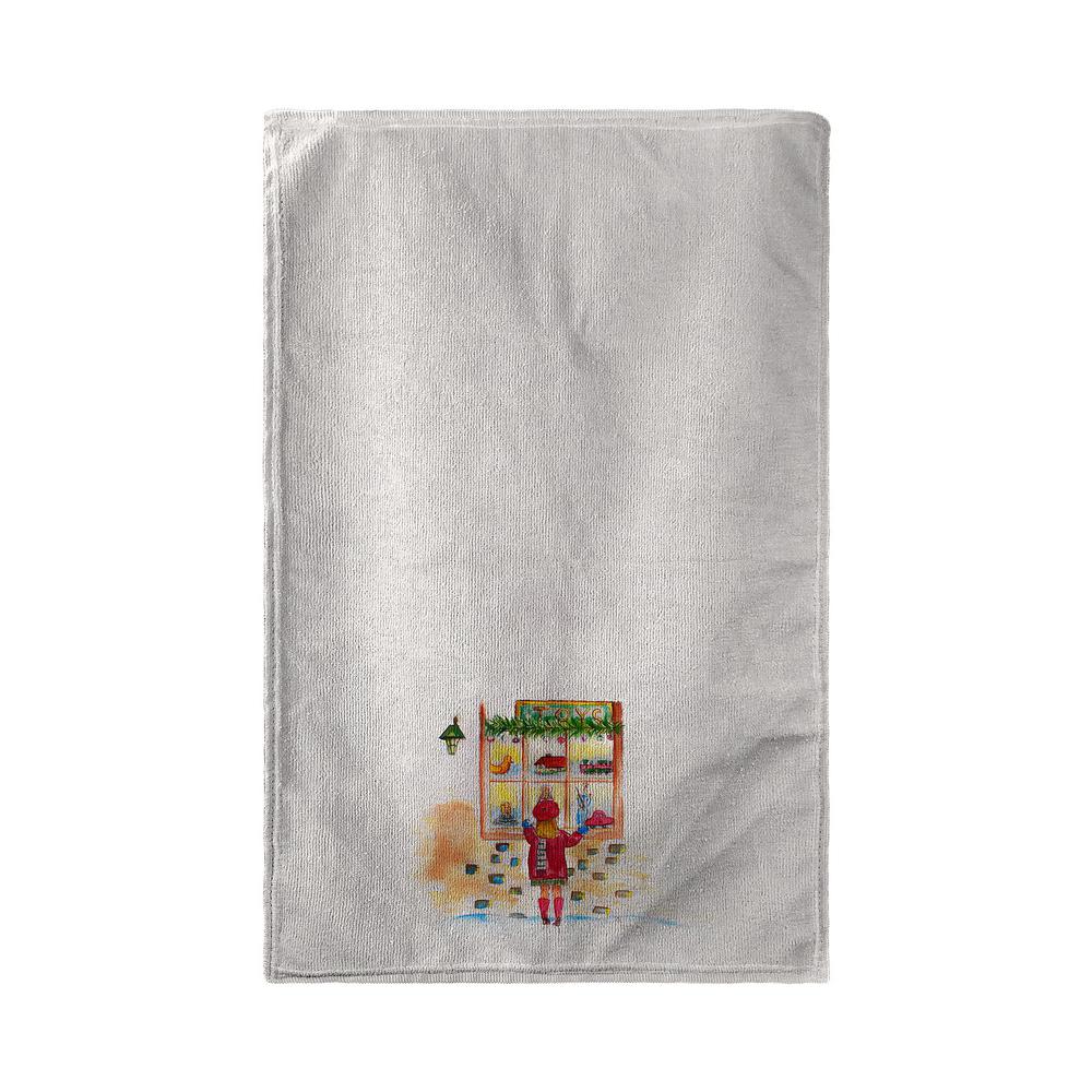 Girl in Window Kitchen Towel. Picture 2