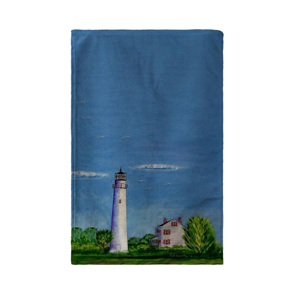 Fenwich Island Lighthouse Kitchen Towel. Picture 1