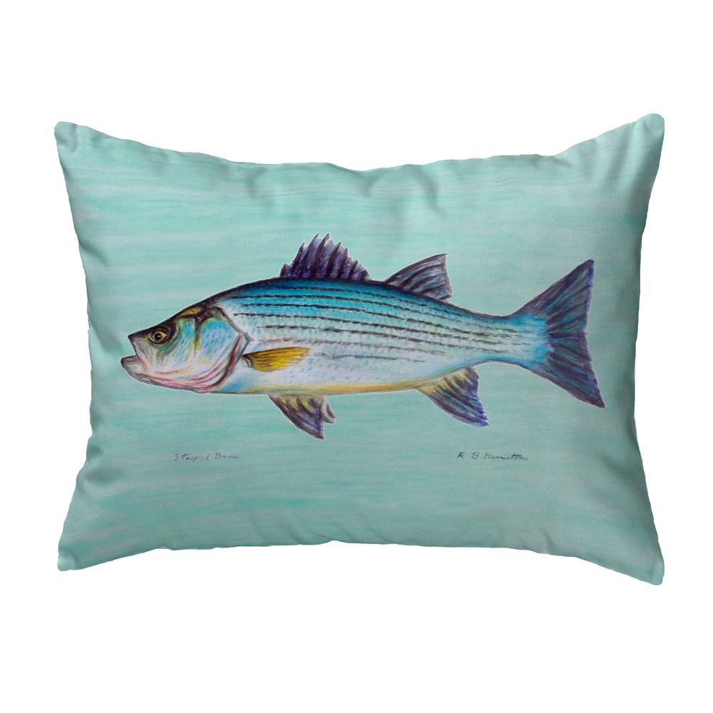 Striped Bass Large Noncorded Pillow. Picture 1