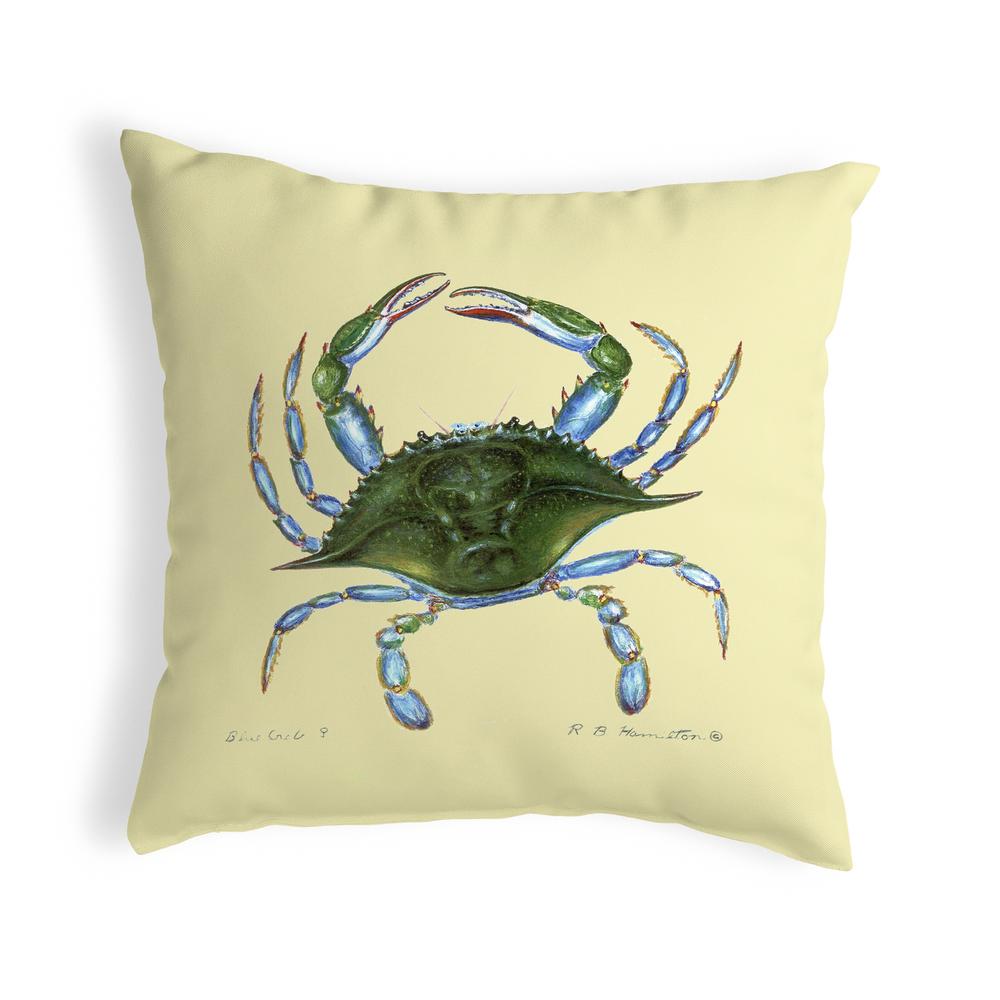 Blue Crab - Female No Cord Pillow 18x18. Picture 1
