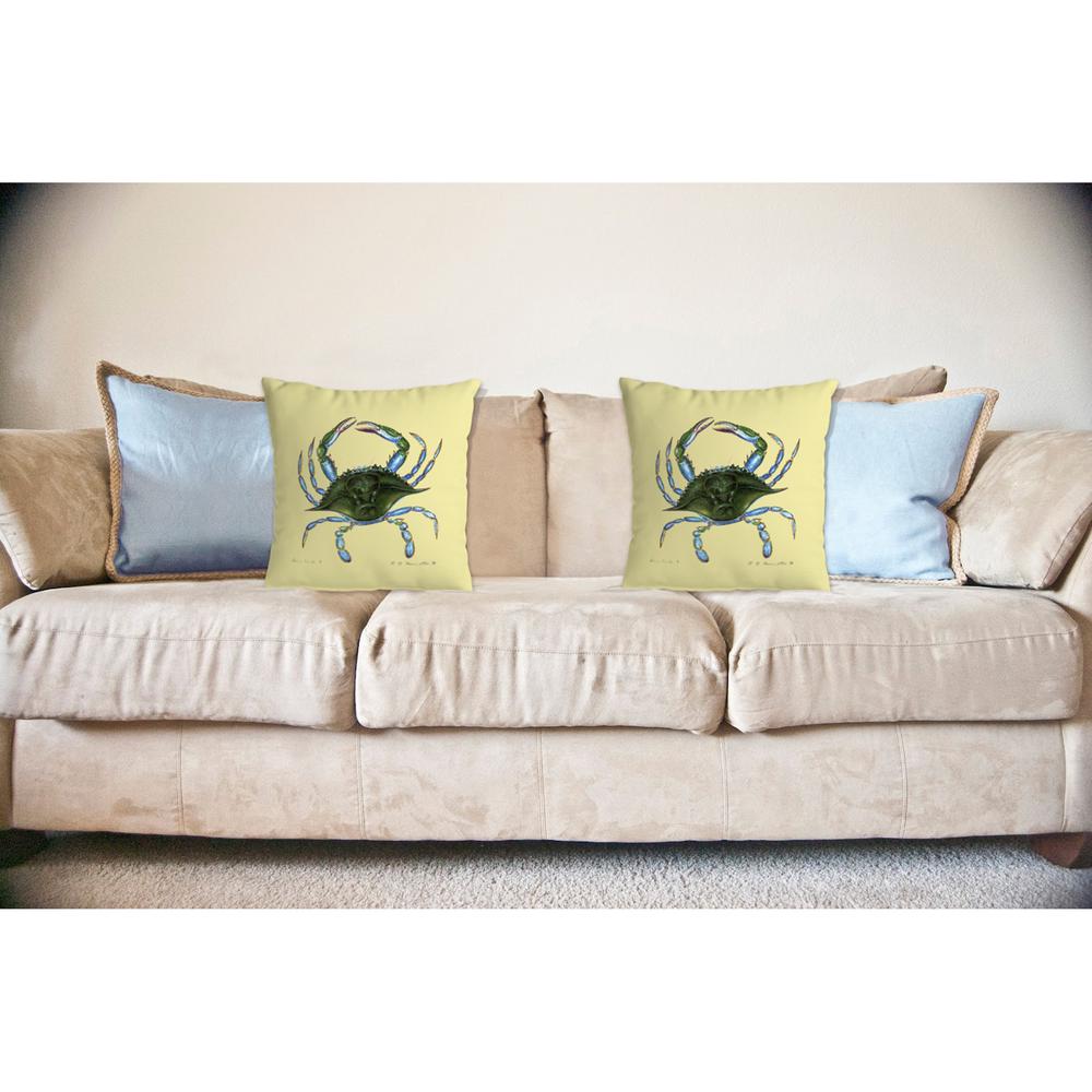 Blue Crab - Female No Cord Pillow 18x18. Picture 2
