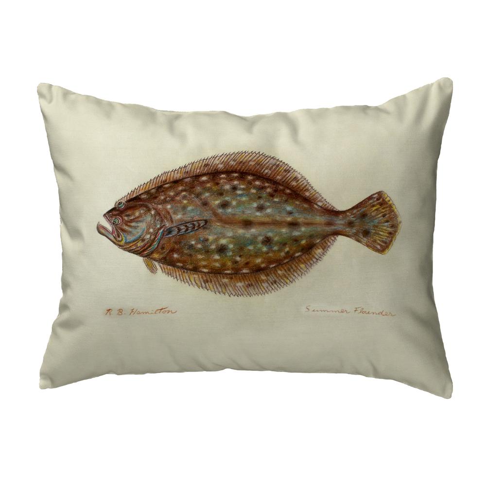 Flounder Left Large Noncorded Pillow. Picture 1