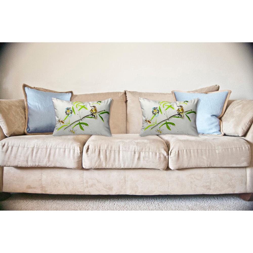 Birds & Bees I No Cord Pillow 16x20. Picture 2
