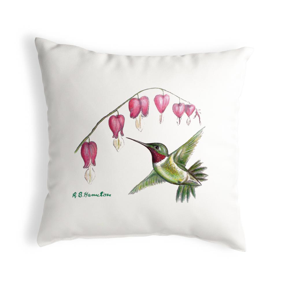 Hummingbird No Cord Pillow 18x18. Picture 1